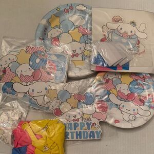 Cinnamo-Roll White Dog Theme Birthday Party Decoration Supplies